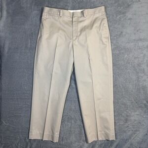 LL Bean Pants Mens Size 36x30 Classic Fit Khaki Chino Flat Front Stretch Casual